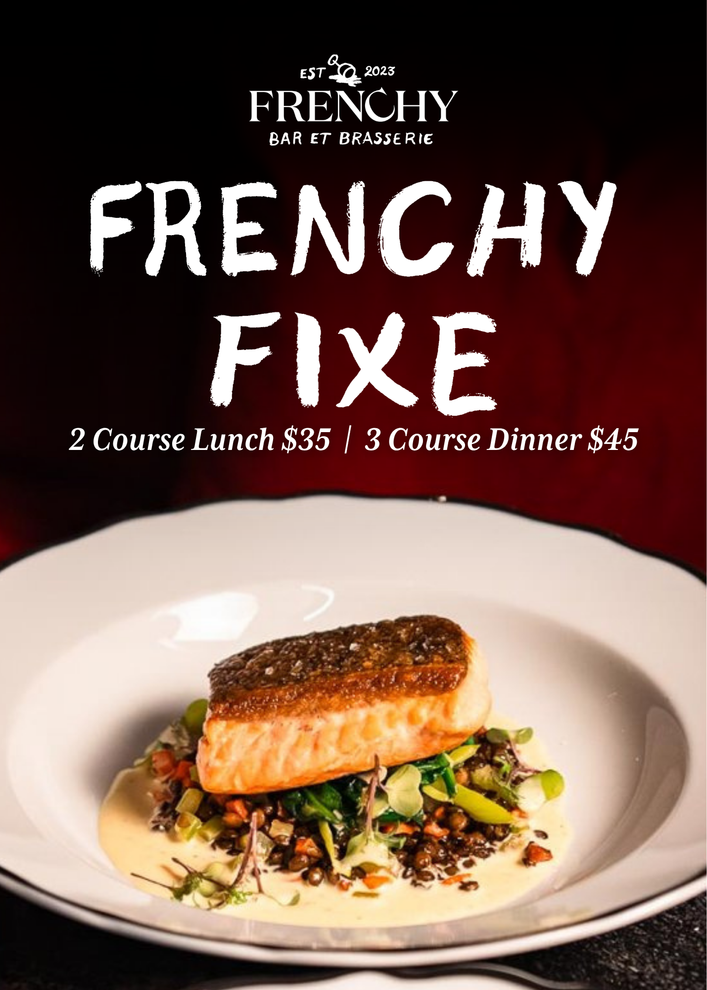 Frenchy Pixe Fixe Menu